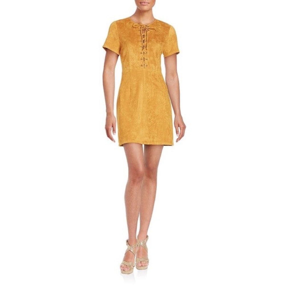 NWOT Design Labs Faux Micro Suede Dress